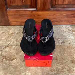 Cheetah pattern sandals